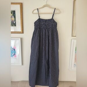 A New Day Navy Striped maxi dress